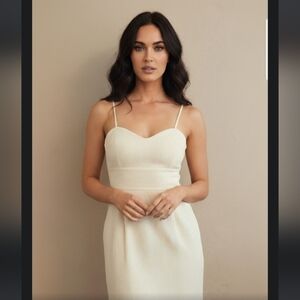 Gianni Bini Sweetheart Neckline Babydoll Pintucked Mini Pleated Silky Dress